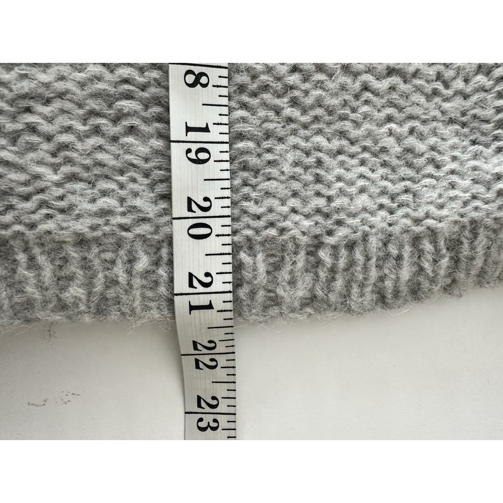 Eleven Six Vaida Sweater Women's M/L Pale Grey Hand Knit Baby Alpaca Wool $398 - Picture 14 of 14